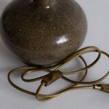 Mouse grey stoneware lamp base, 1960s
