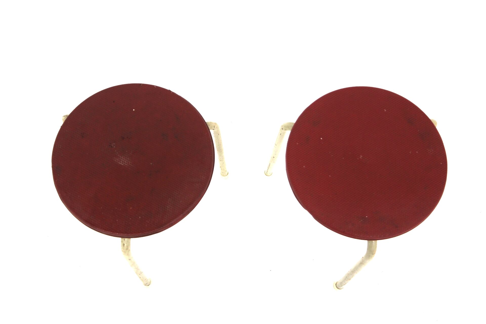 set of 2 metal stools, Sweden, 1950