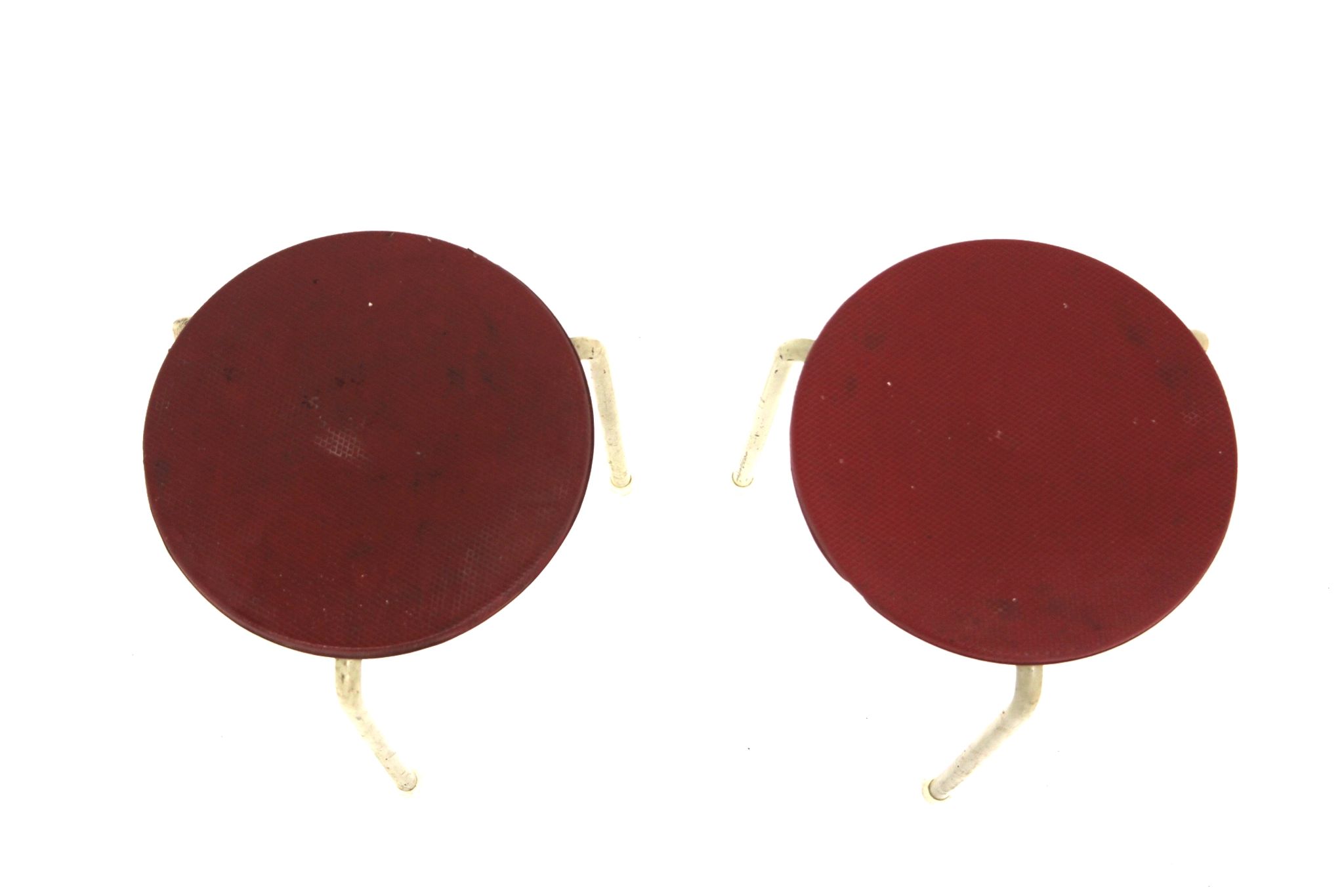 set of 2 metal stools, Sweden, 1950
