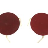 set de 2 tabourets en métal, Suède, 1950