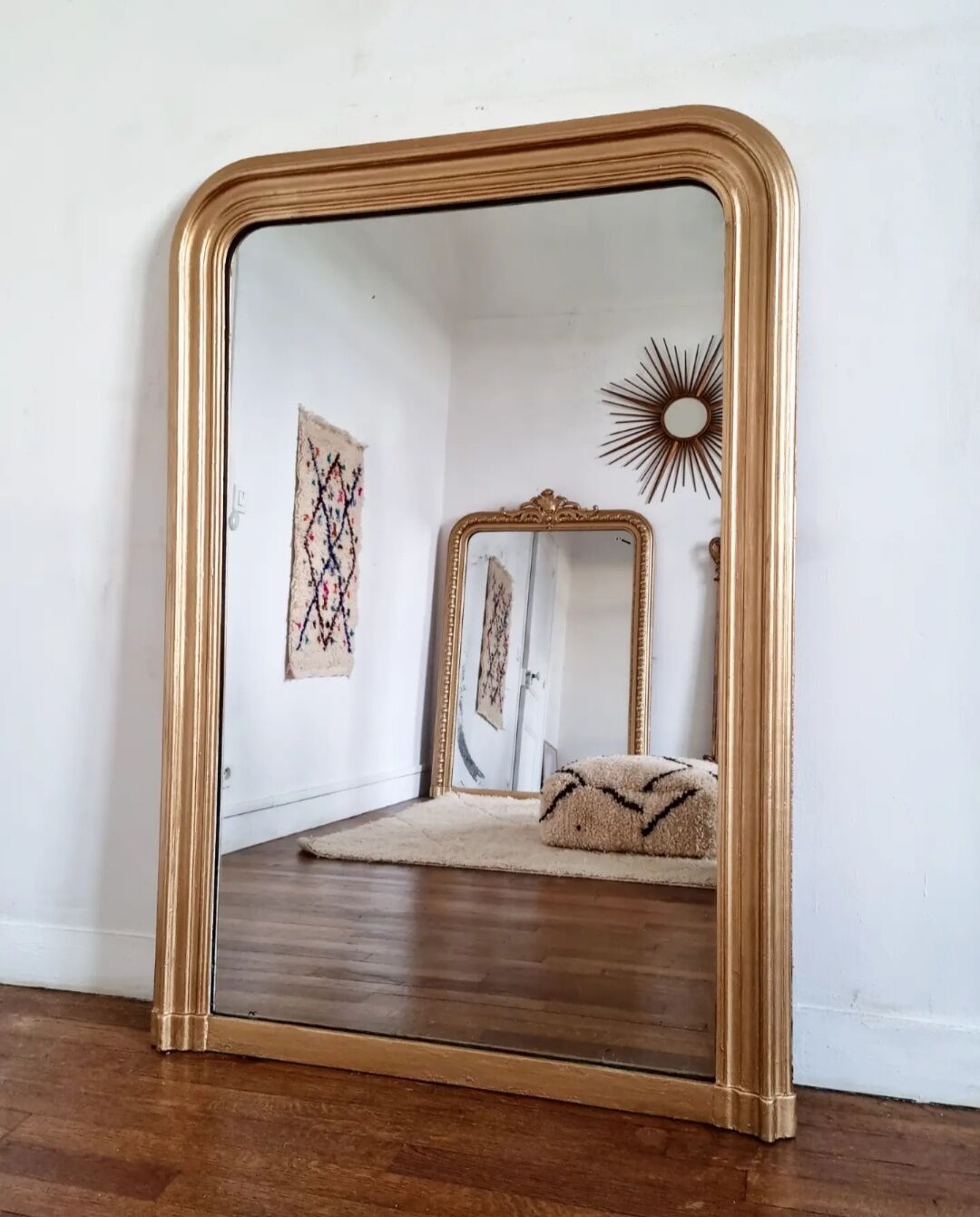 Large antique mirror 93x135cm
