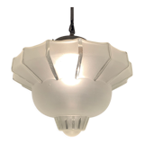 Suspension globe glass art deco cocoon shape skyscraper