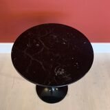 Tulip side table in black marble by Eero Saarinen , 1970s