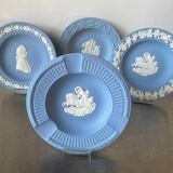 Lot of 4 Wedgwood BLUE Jasperware vintage