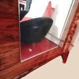 Armoire et Table de Chevet en Bois Laqué vintage - Ateliers Jacquelin