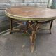 Table ovale en bois et rotin , début XX Siècle