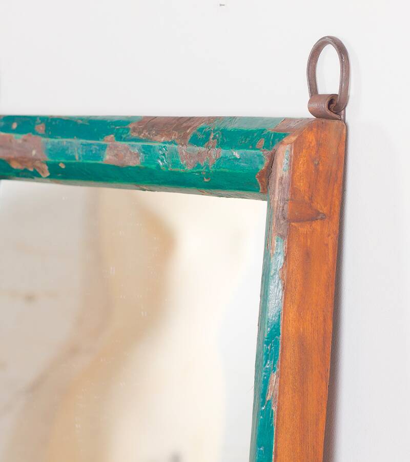Large vintage wooden mirror