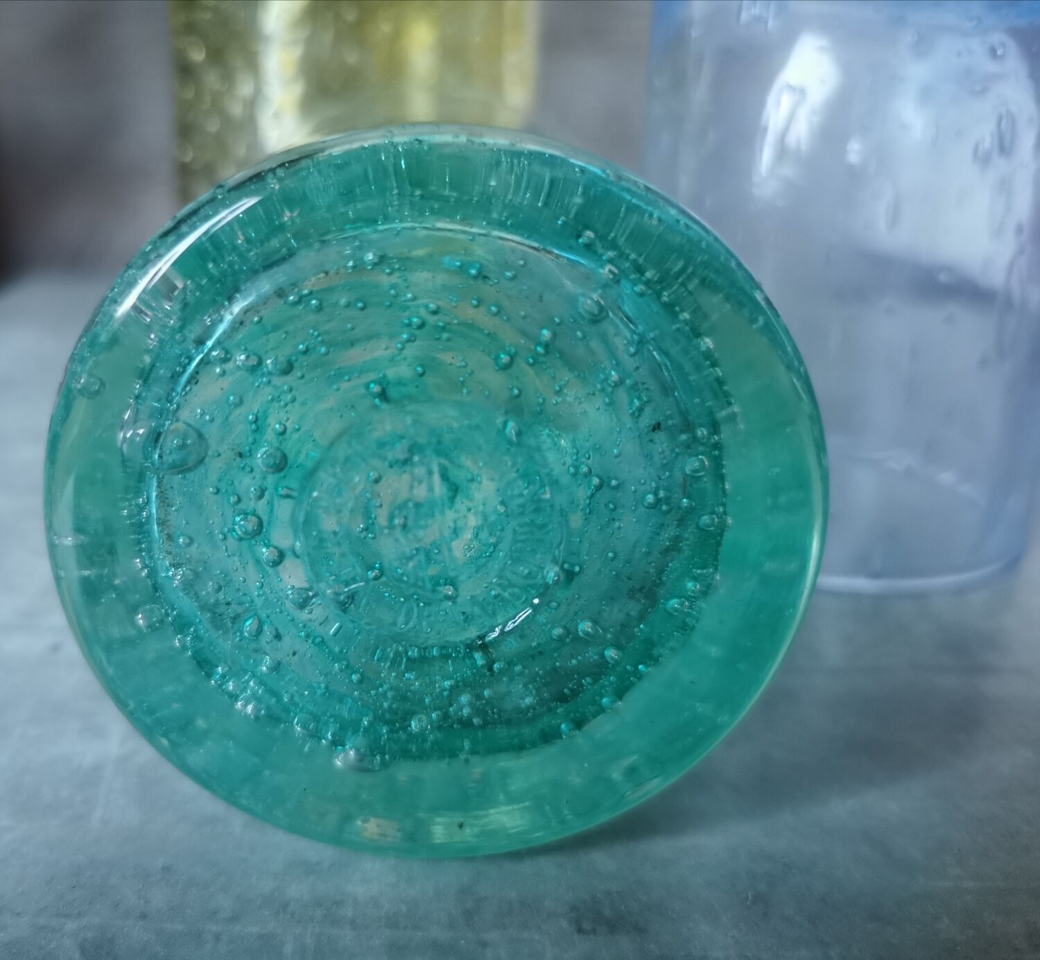 Bubbled water glasses Bourboule glassware