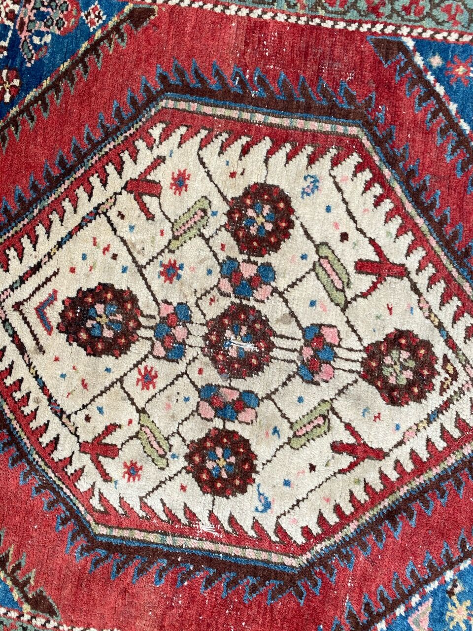 Old Persian north-west carpet for handmade corridor 107x325 cm