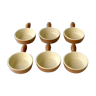 Set of 6 caquelons -Emile Henry - Brown - Culinary pottery - Beige