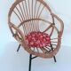 Fauteuil enfant vintage années 60/70 rotin et osier