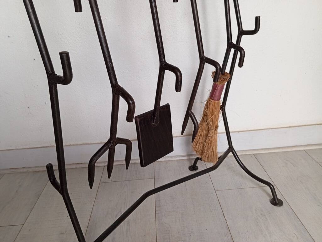 Brutalist fireplace mantel