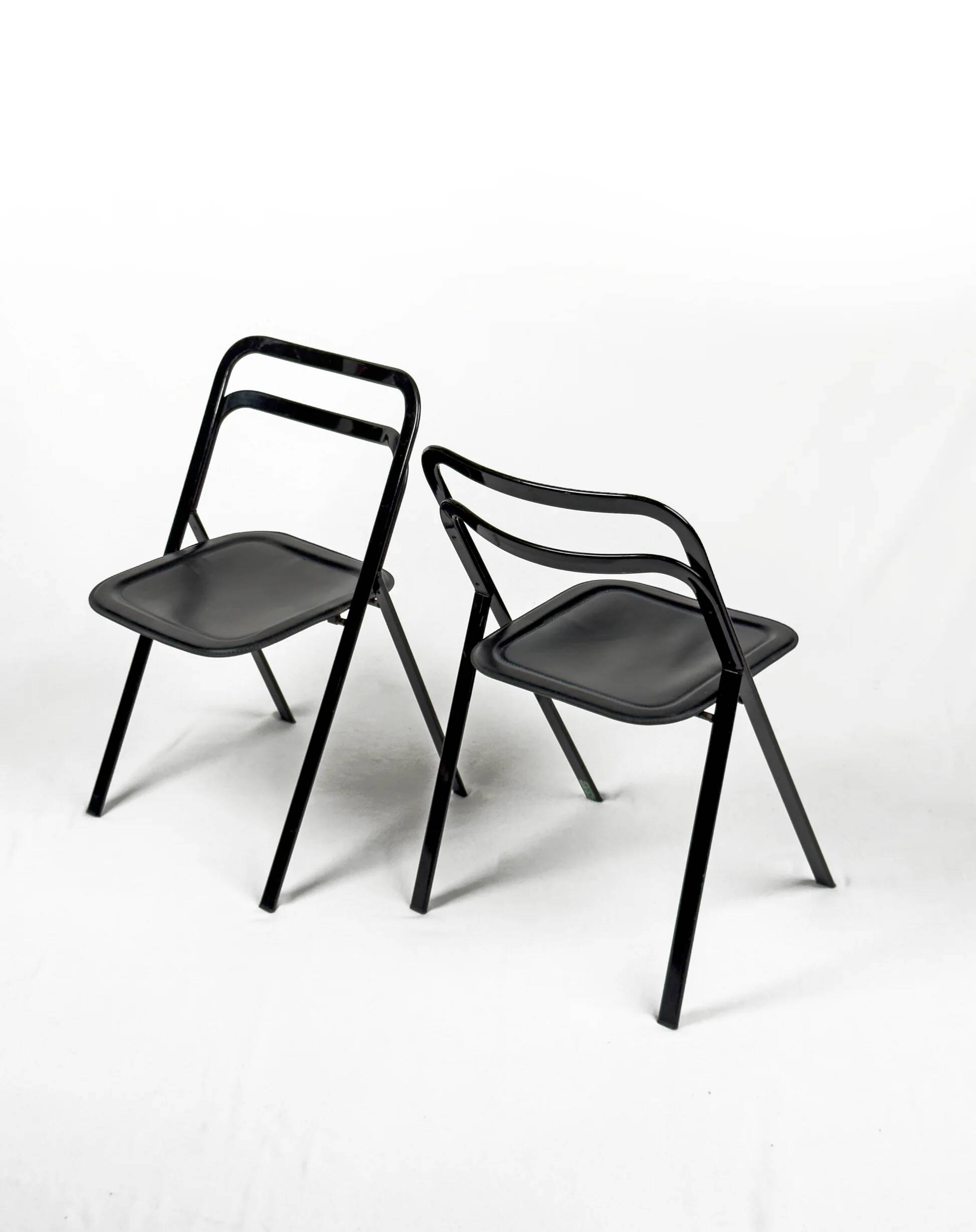 Lot de 4 chaises pliantes « Clio » de Giorgio Cattelan