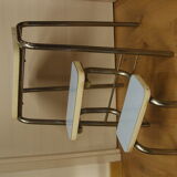 Stepladder stool in sky blue formica Vintage