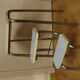 Stepladder stool in sky blue formica Vintage