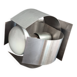 Stainless steel wall light from the 70s