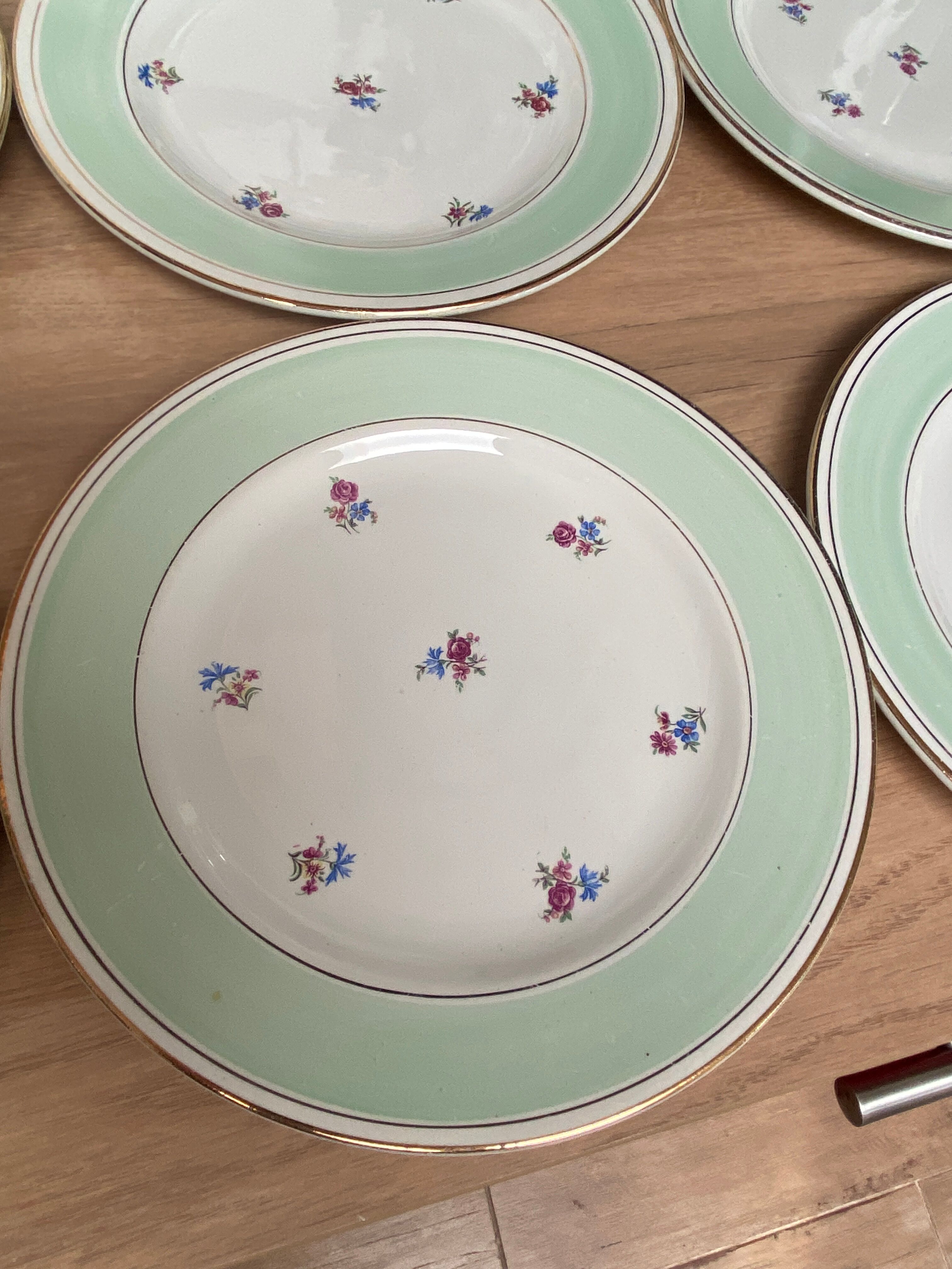 Set of 6 flat plates l'Amandinoise