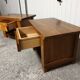 Pair of elm bedside tables Luigi Gorgoni 1980