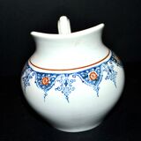 Saint Amand earthenware pitcher with stencil decoration