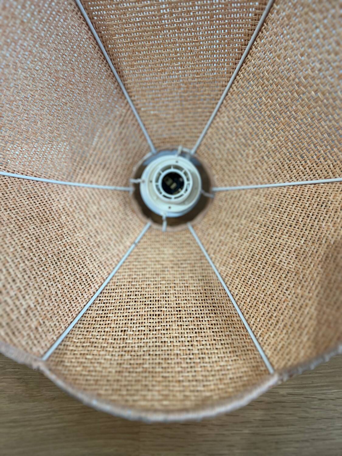 Vintage raffia pendant light