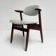 Grey colored cowhorn chair, 1970s