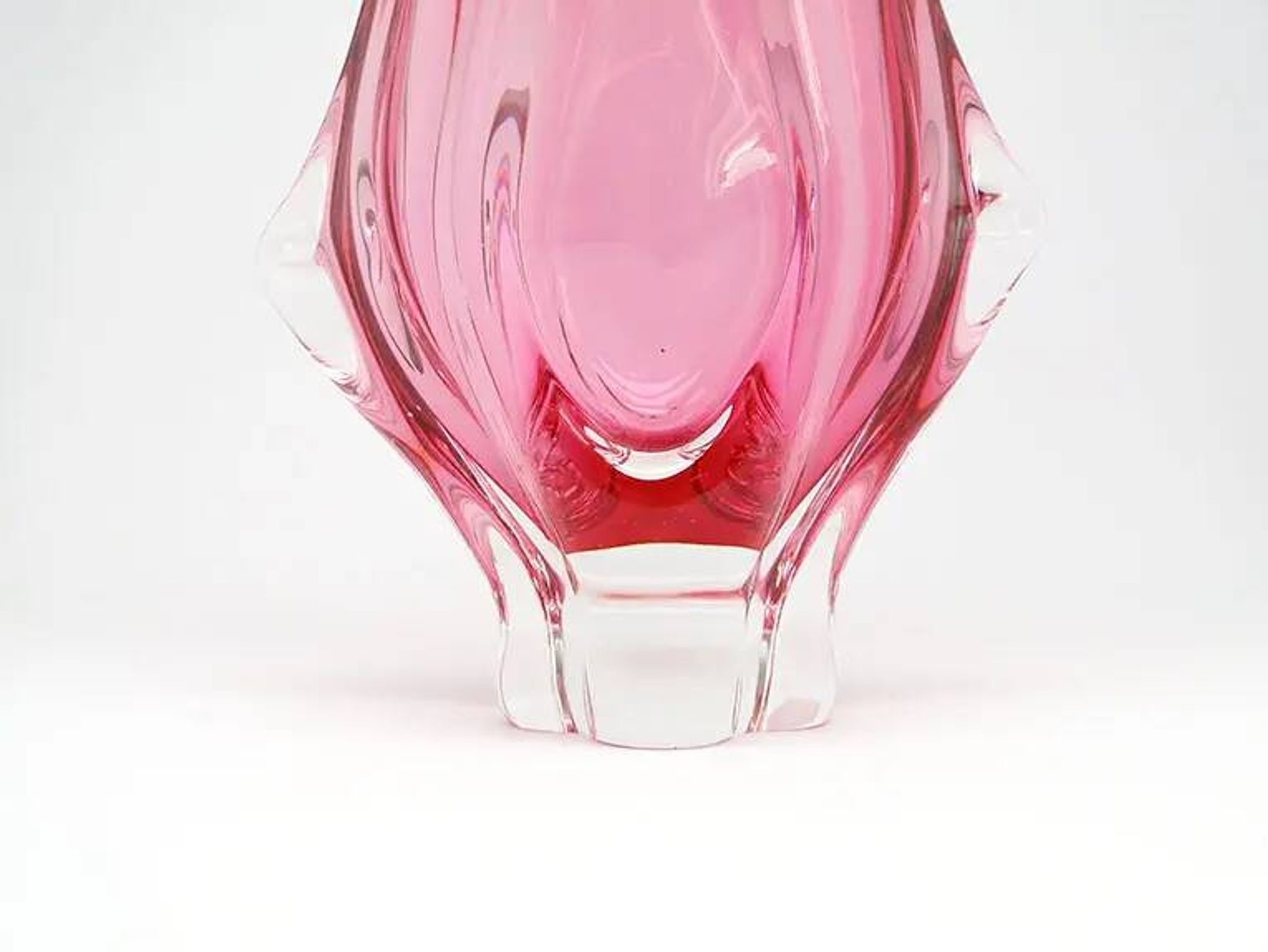 Mid-century modern vase, glass, designed by J. Hospodka, Czechoslovakia, 1960s