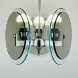 Vintage glass pendant lamp by Fontana Arte, 1970s.