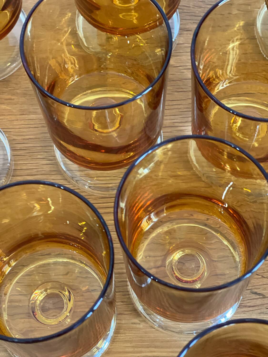 12 Verres ambre modèle Cavalier