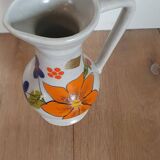 Ceramic vase or pitcher with Poët Laval floral motifs