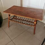 Vintage rattan coffee table