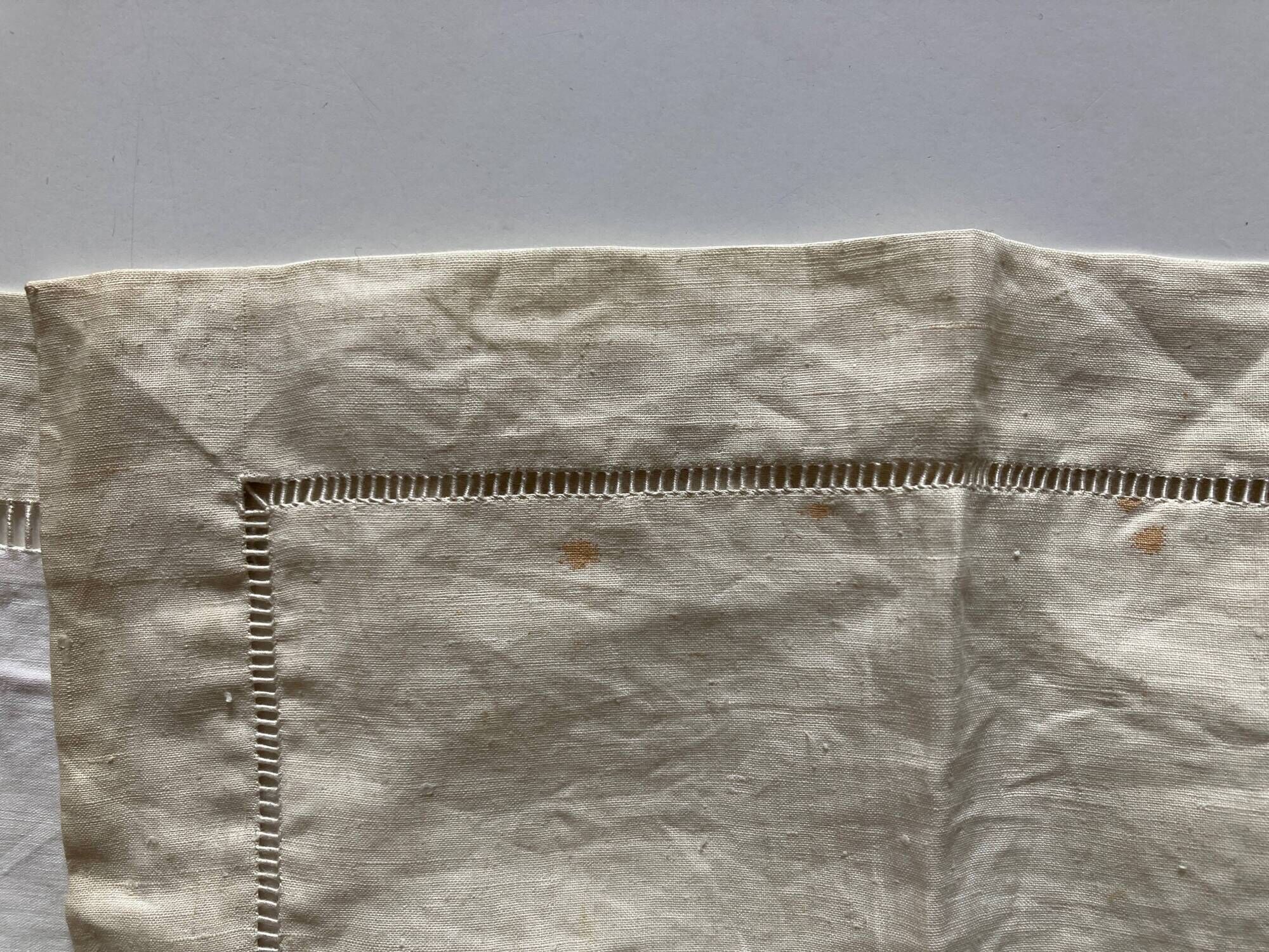 Pair of woven raw linen canvas pillowcases