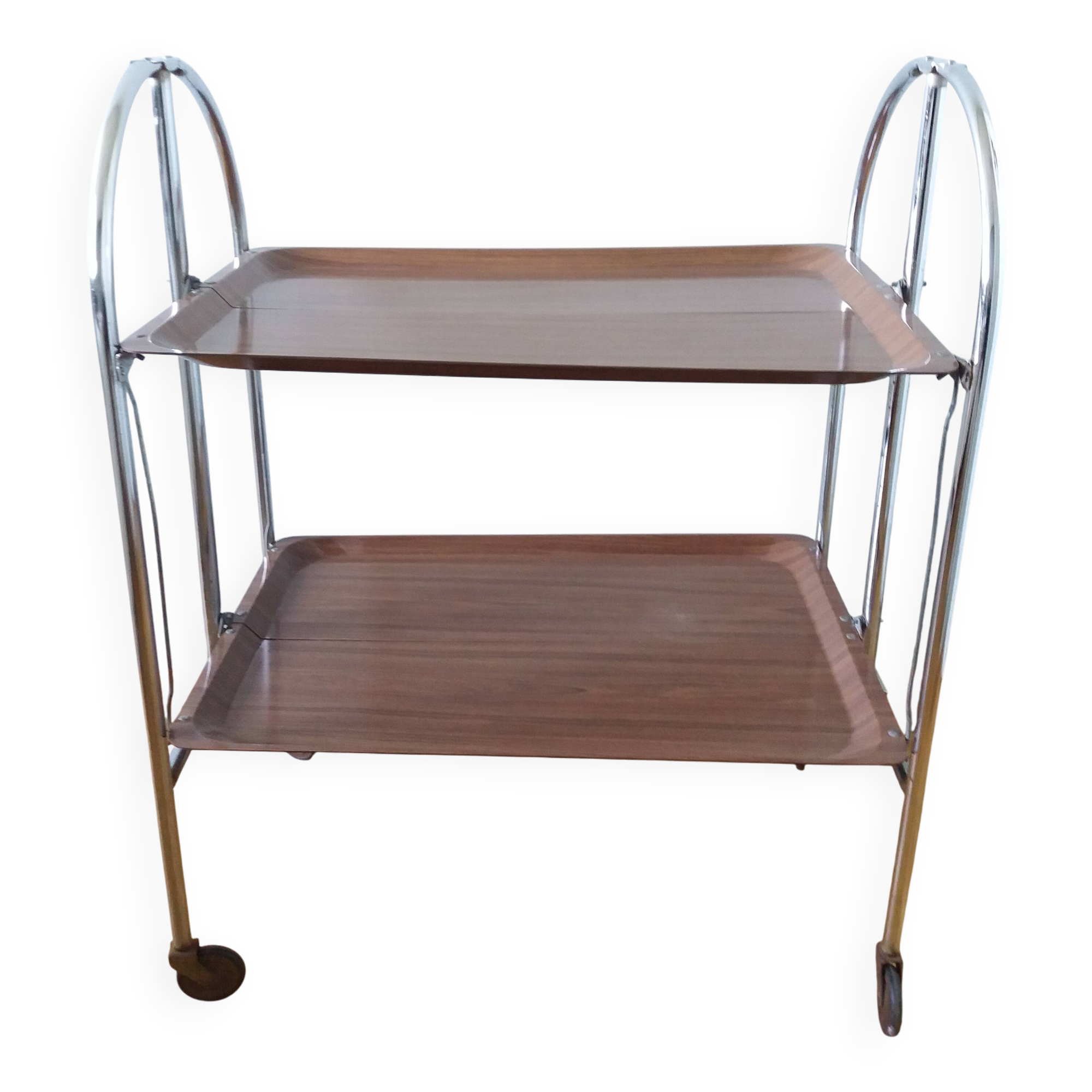 Folding trolley on wheels