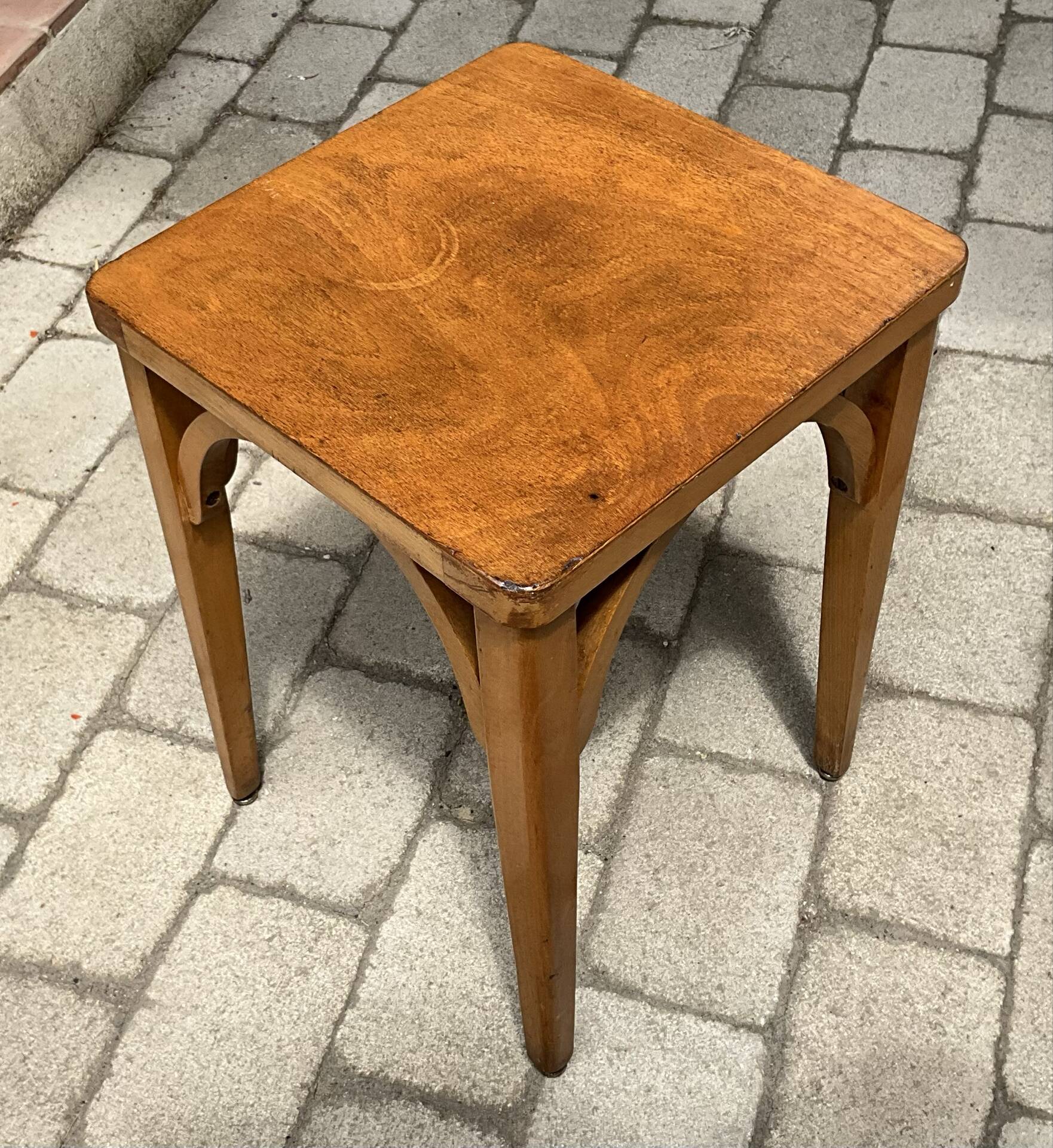 Luterma stool pair in beech – France, 1950s