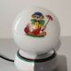 Opaline ball lamp with vintage clown pattern 1960