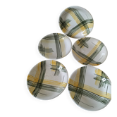 5 hand-painted Sarreguemines plates in the Nicole model.