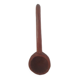 Spa ladle in exotic wood folk art carved vintage hands