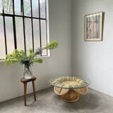 Vivai del sud “flower” rattan coffee table