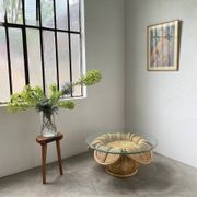 Vivai del sud “flower” rattan coffee table