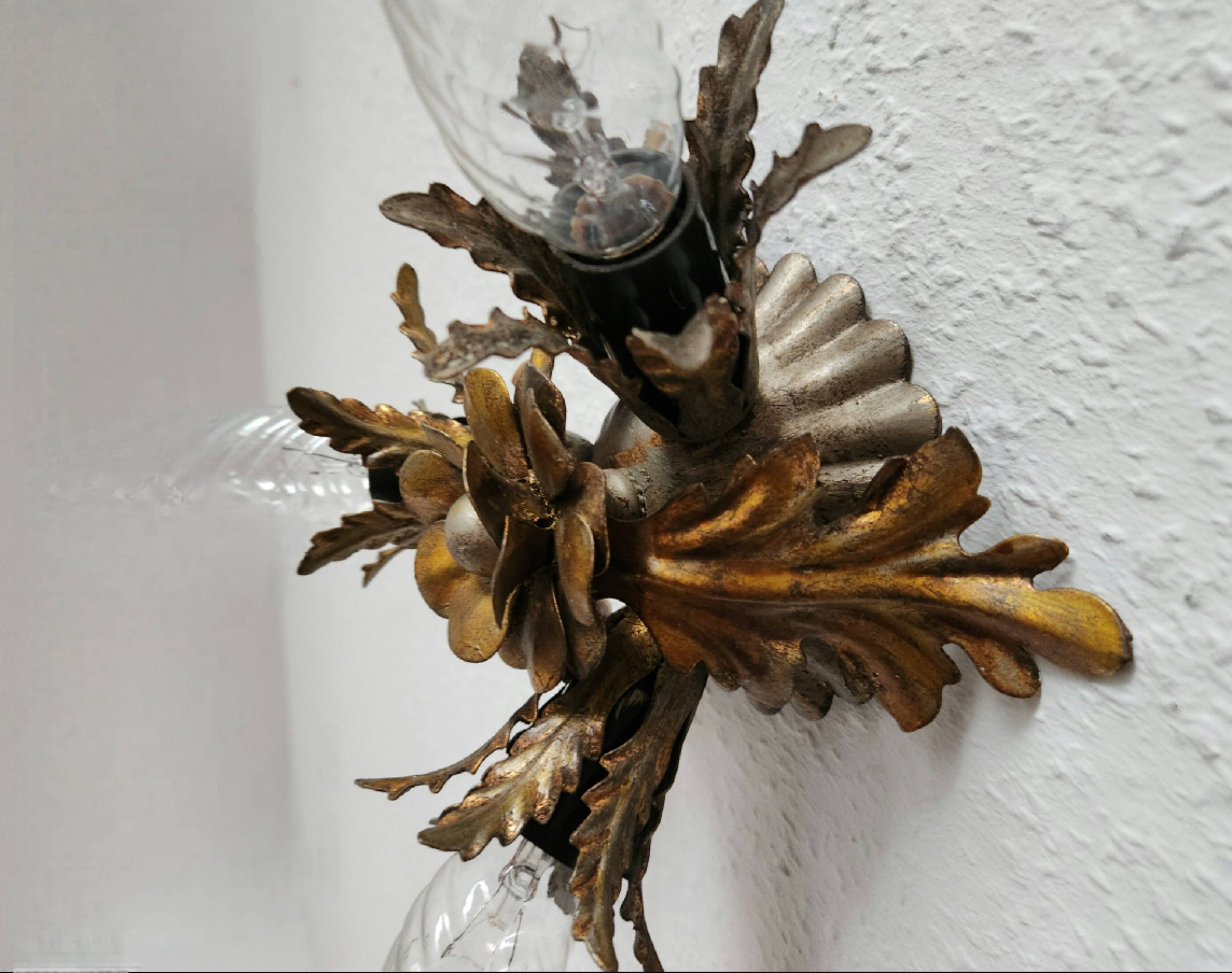 Gilded silver-plated Florentine ceiling lamps wall lamps Banci Florence