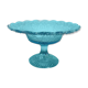 Plate on blue glass pedestal