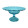 Plate on blue glass pedestal