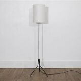 Tripod floor lamp in metal and brass 1970