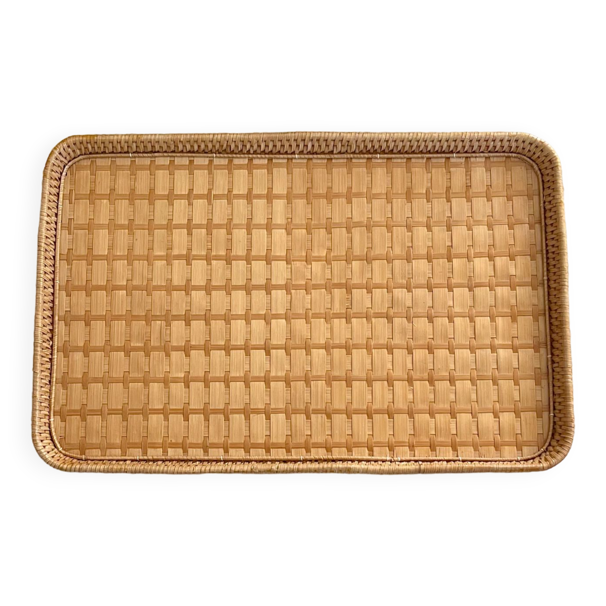 Vintage rattan tray