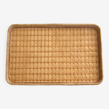 Vintage rattan tray