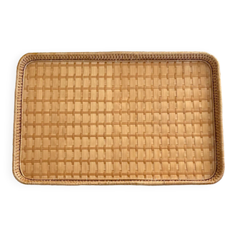 Vintage rattan tray
