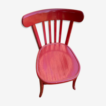 Baumann patinated red bistro chair