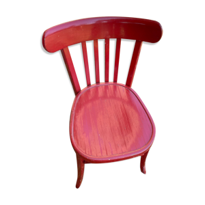 chaise bistrot rouge patinée Baumann