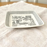 Square plate Arabia Finland Emilia series 1959 designer Raija Uosikkinen