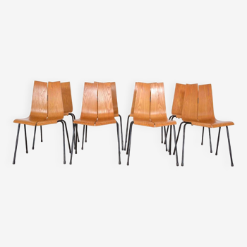 Set of 8 GA Chairs by Hans Bellmann for Horgen-Glarus, Switzerland, 1960s