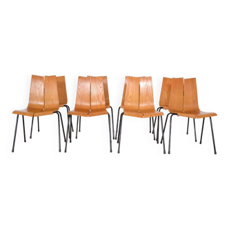 Set of 8 GA Chairs by Hans Bellmann for Horgen-Glarus, Switzerland, 1960s